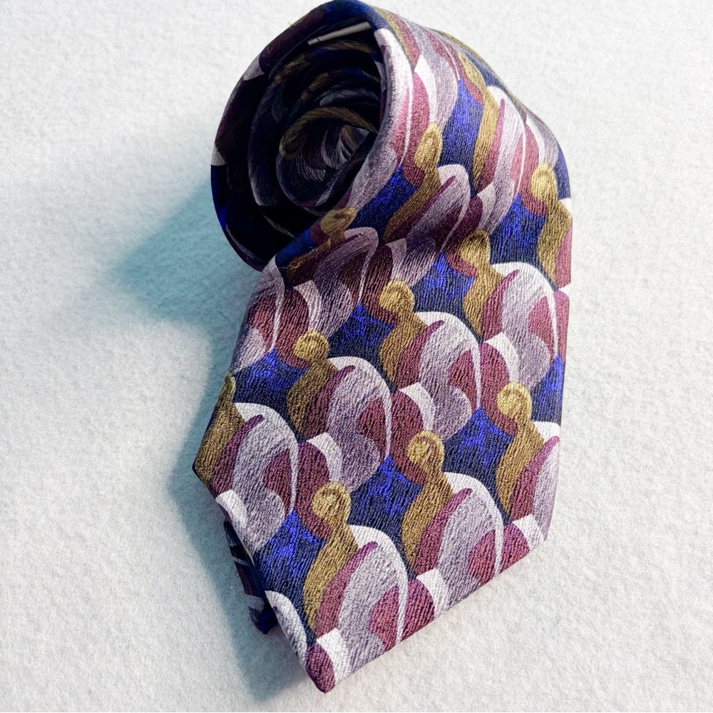 Vintage Miles Davis Silk Men's Necktie Colorful Abstract Watercolor Art Jazz USA